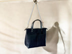 Full Grain Real Leather Zipper Black Dog Super Stevie Crossbody or Shoulder Bag Purse