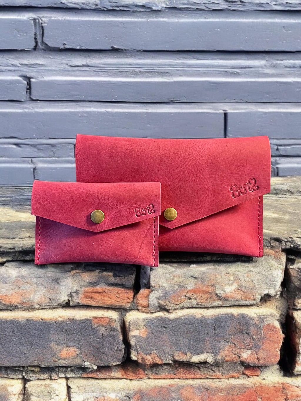 Full Grain Authentic Leather Small Envelope Pouch