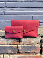Full Grain Authentic Leather Small Envelope Pouch