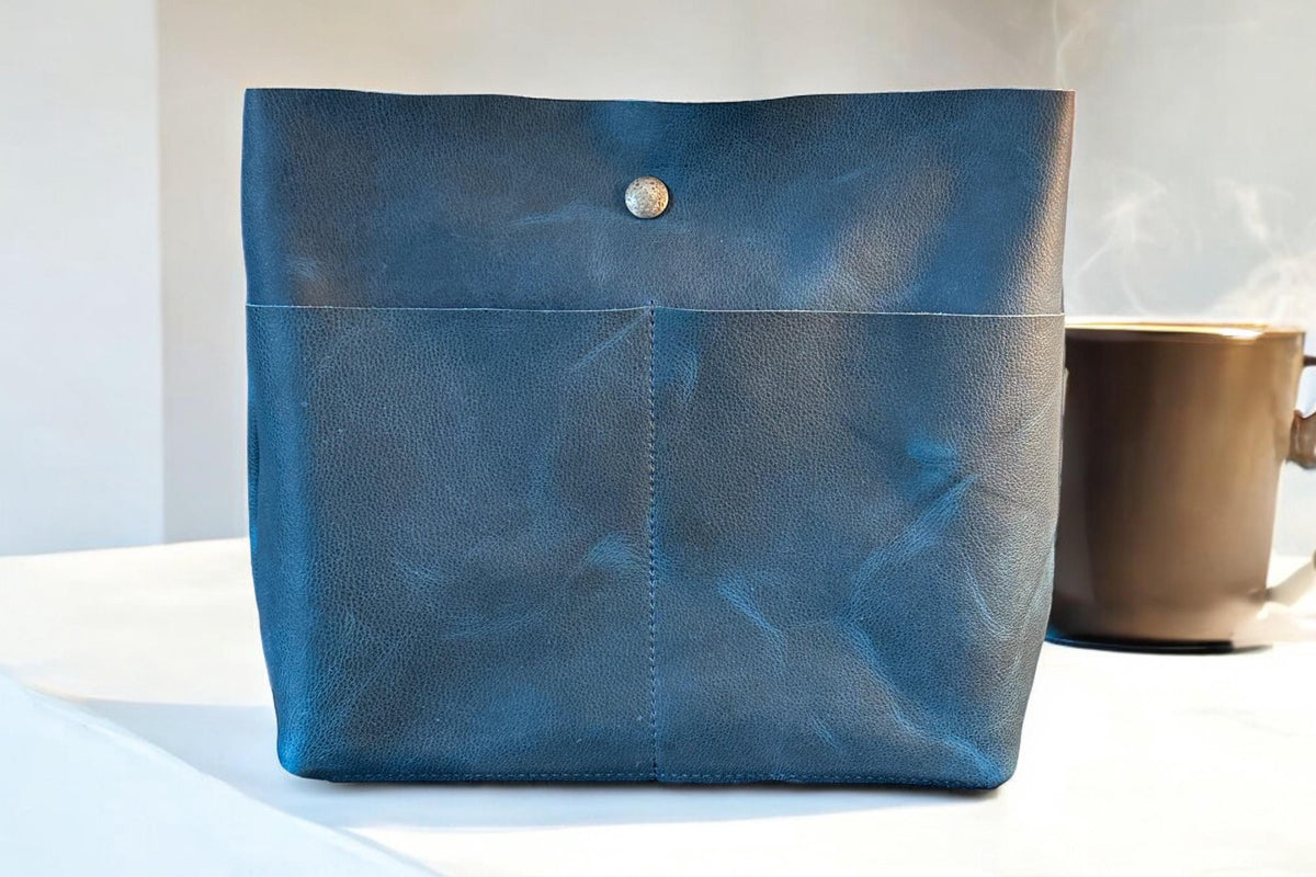 Full Grain Real Leather Authentic Rushmore Navy Super Stevie Crossbody or Shoulder Bag Purse