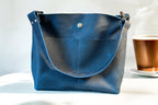Full Grain Real Leather Authentic Rushmore Navy Super Stevie Crossbody or Shoulder Bag Purse