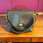 Full Grain Real Leather Authentic Black Dog Rae Crossbody or Shoulder Bag Purse
