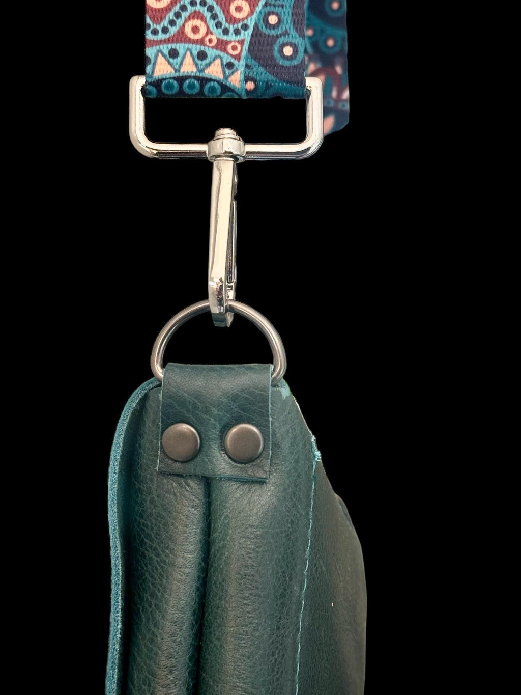 Full Grain Real Leather Authentic Dark Teal Rae Crossbody or Shoulder Bag Purse