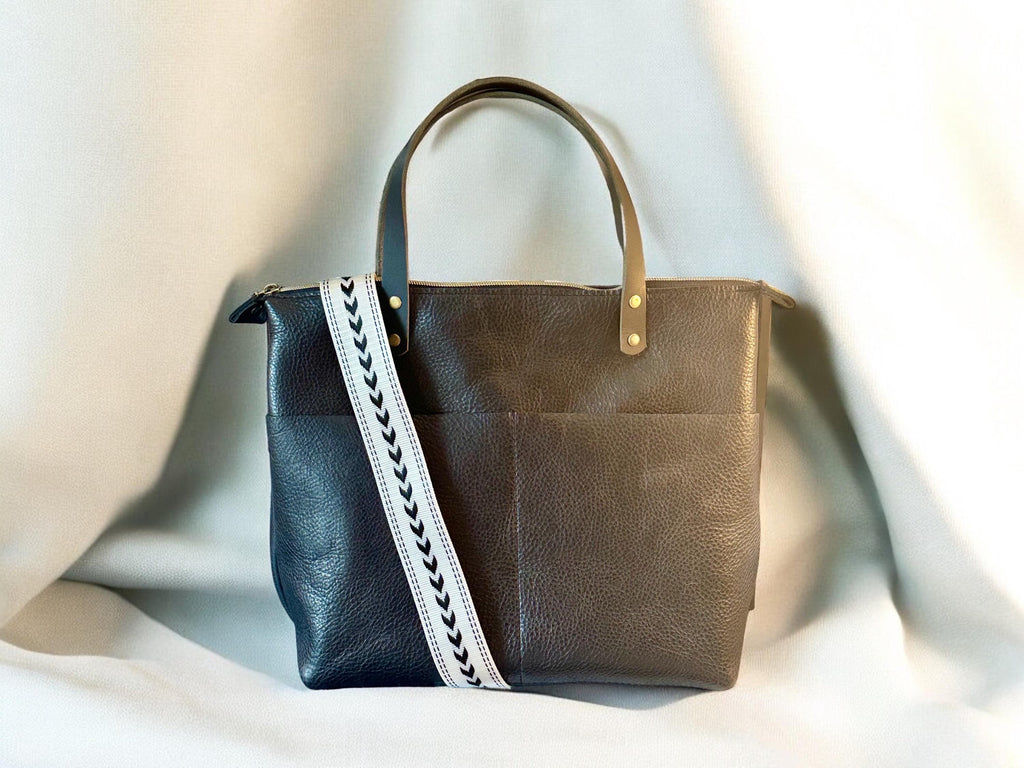 Full Grain Real Leather Zipper Black Dog Super Stevie Crossbody or Shoulder Bag Purse