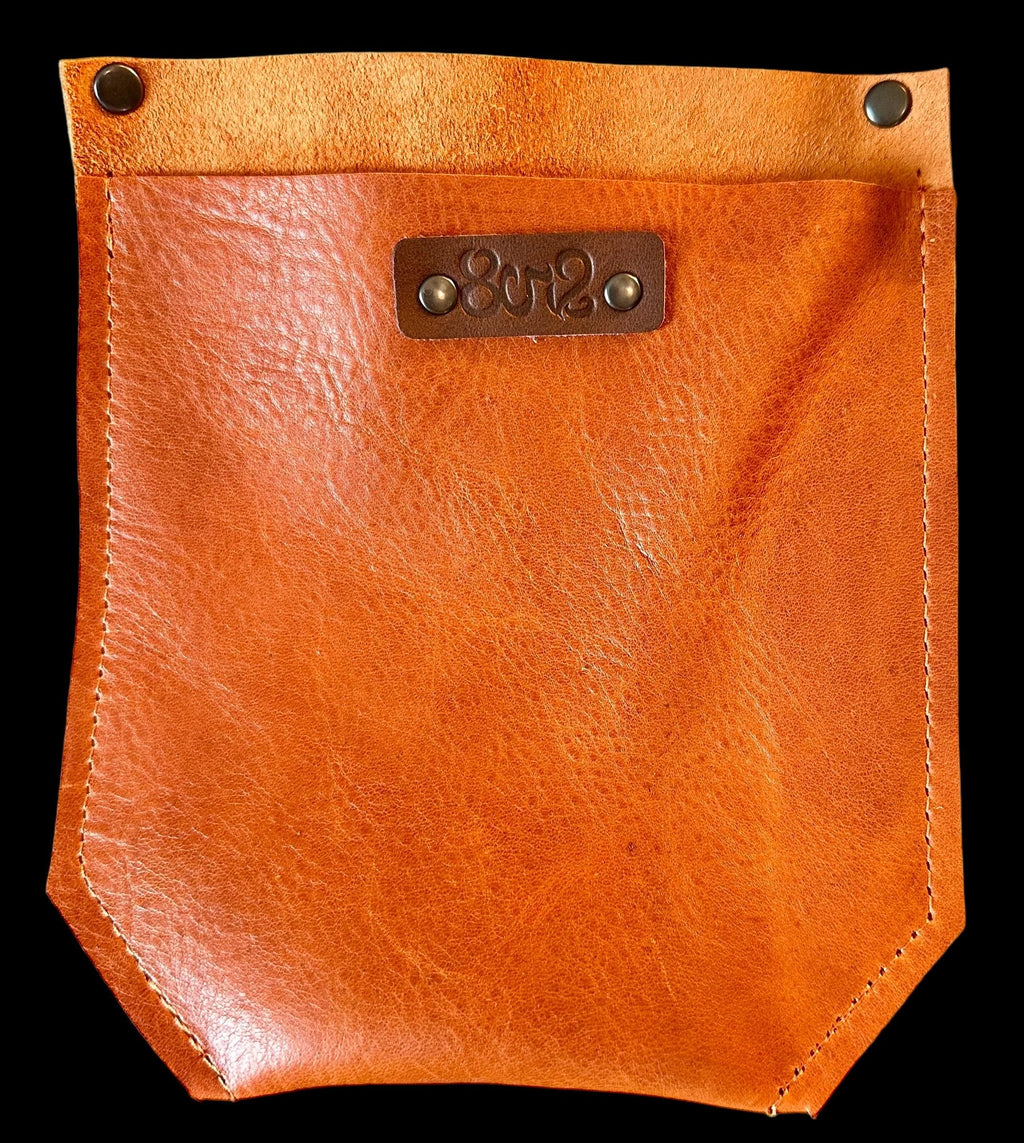 Full Grain Real Leather Autumn Orange Dog Hartlee Crossbody or Shoulder Bag Purse