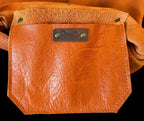 Handcrafted Full Grain Leather Super Stevie Crossbody Bag - Autumn Orange Dog Purse