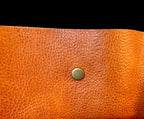 Handcrafted Full Grain Leather Super Stevie Crossbody Bag - Autumn Orange Dog Purse