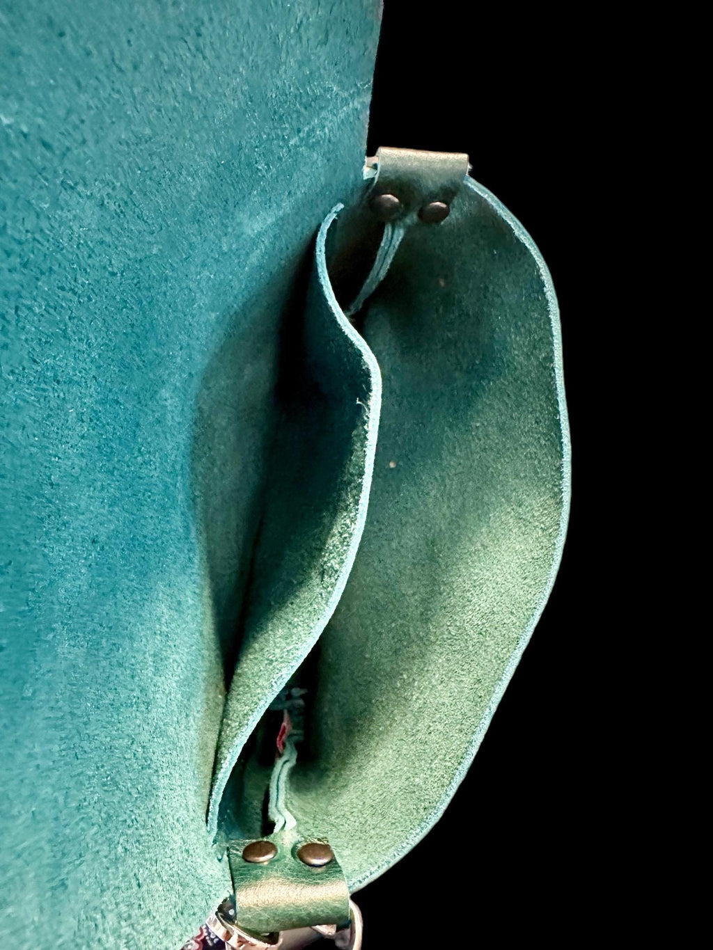 Full Grain Real Leather Authentic Dark Teal Rae Crossbody or Shoulder Bag Purse