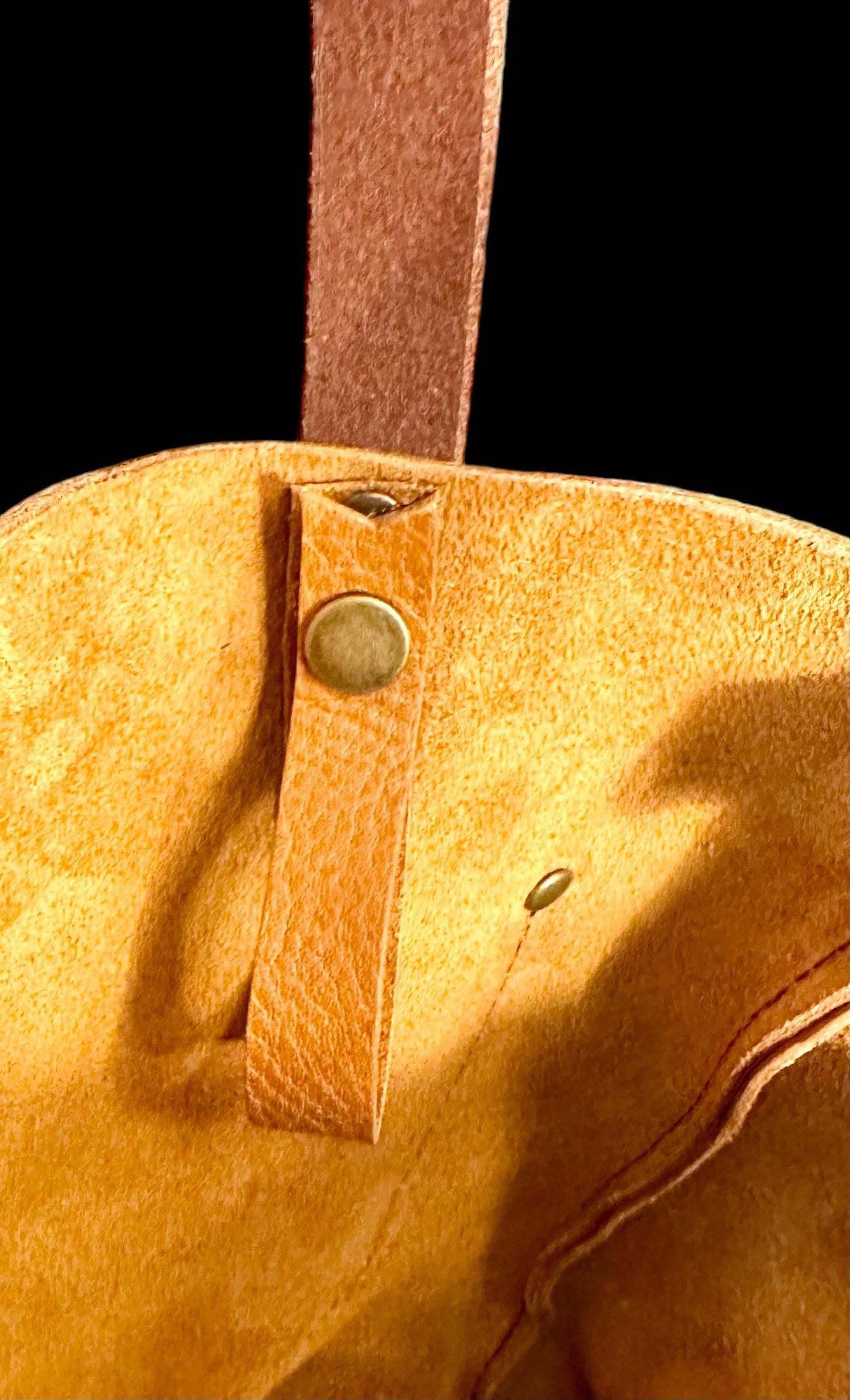 Full Grain Real Leather Authentic Saddle RokStar Crossbody or Shoulder Bag Purse