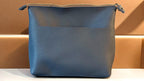 Handcrafted Full Grain Leather Crossbody Bag - Navy Pebbled Mini Stevie