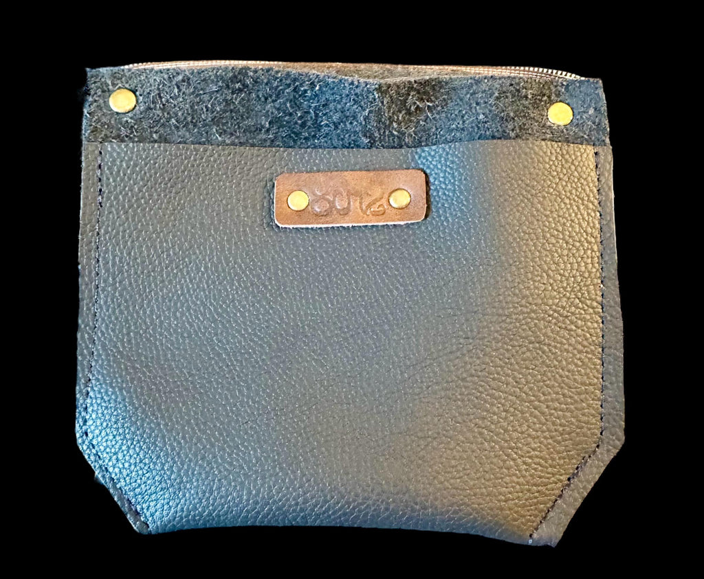 Handcrafted Full Grain Leather Crossbody Bag - Navy Pebbled Mini Stevie