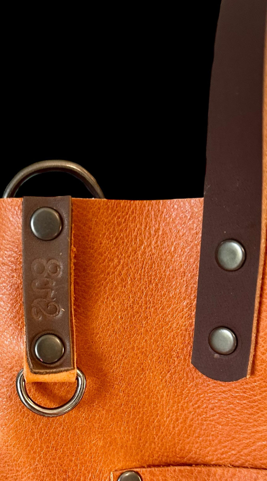 Full Grain Real Leather Autumn Orange Dog Hartlee Crossbody or Shoulder Bag Purse
