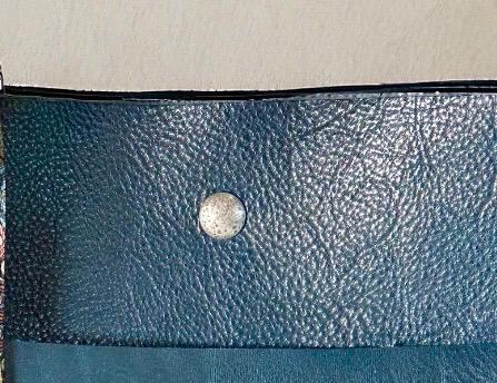 Full Grain Authentic Real Leather Dark Teal Super Stevie Crossbody or Shoulder Bag Purse
