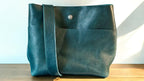 Full Grain Authentic Real Leather Dark Teal Super Stevie Crossbody or Shoulder Bag Purse