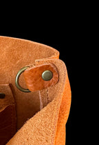 Handcrafted Full Grain Leather Super Stevie Crossbody Bag - Autumn Orange Dog Purse