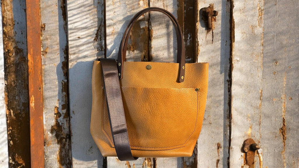 Full Grain Real Leather Authentic Saddle RokStar Crossbody or Shoulder Bag Purse