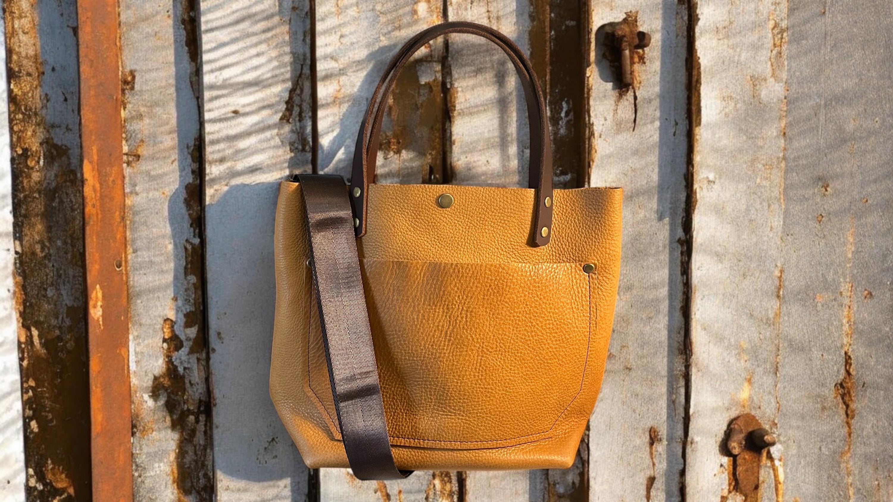 Full Grain Real Leather Authentic Saddle RokStar Crossbody or Shoulder Bag Purse