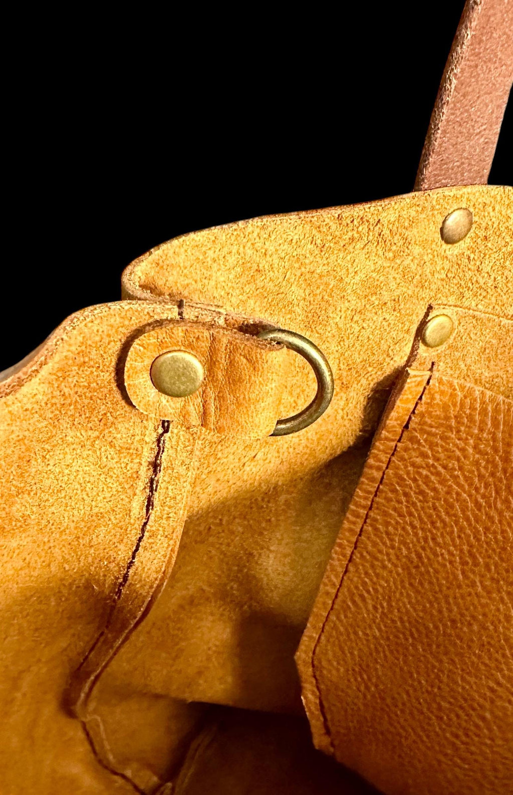 Full Grain Real Leather Authentic Saddle RokStar Crossbody or Shoulder Bag Purse