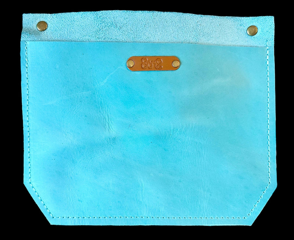Full Grain Real Leather Authentic Aqua Leather Classic Tote Bags-Small-Medium-Large-Extra Large