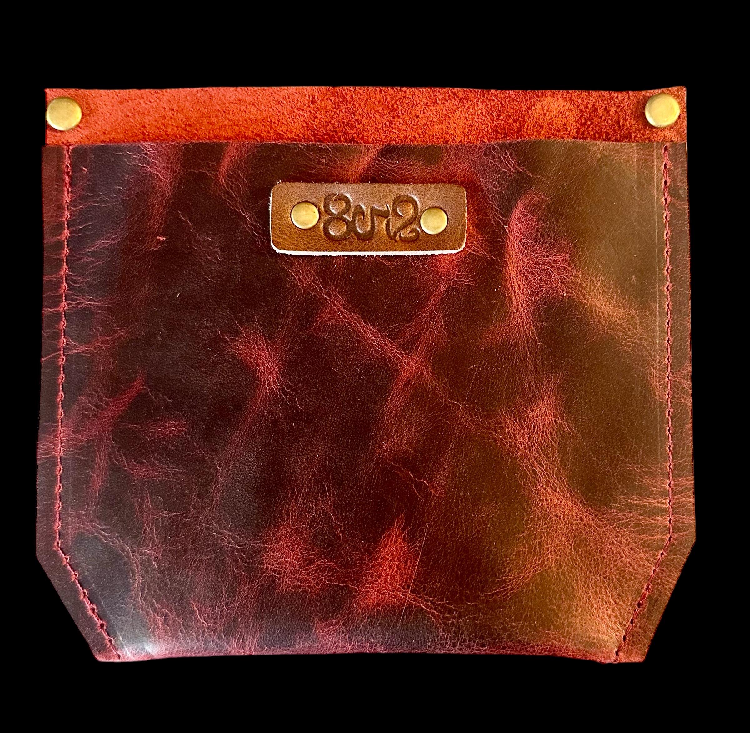 Full Grain Real Leather Zipper Rushmore Red RokStar Crossbody or Shoulder Bag Purse