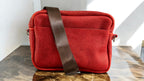 Handcrafted Full Grain Leather Camera Bag - Red Crossbody Purse