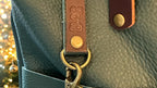 Full Grain Real Leather Zipper Pebbled Navy Super Stevie Crossbody or Shoulder Bag Purse