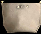 Full Grain Real Leather Zipper Boulder Black Super Stevie Crossbody or Shoulder Bag Purse
