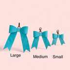 Real Leather Holiday Bow - Bag Charm & Tassel