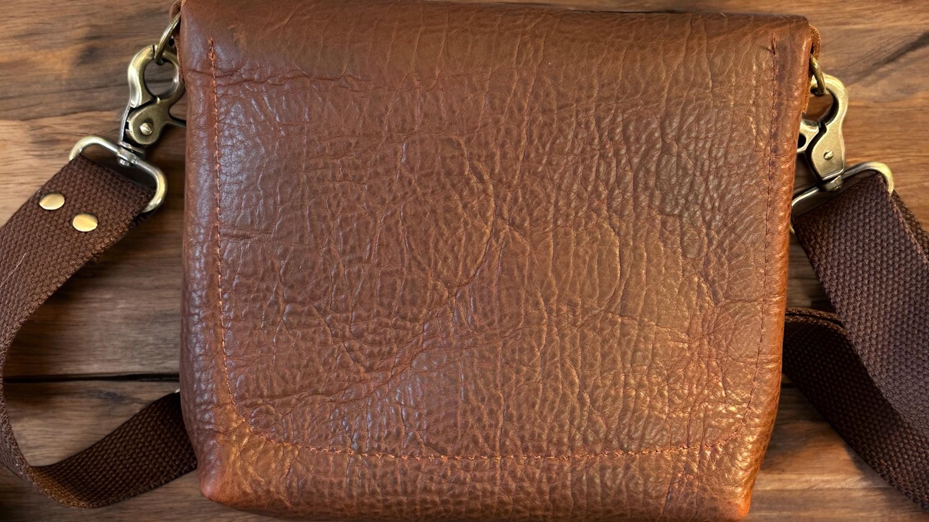 Full Grain Real Leather Authentic Brown Dog Rae Crossbody or Shoulder Bag Purse