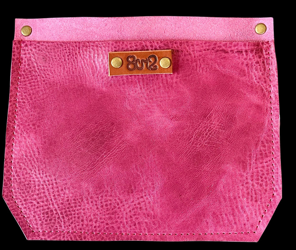 Full Grain Real Leather Zipper Pink Dog Leather Tote Bags-Small-Medium-Large-Extra Large