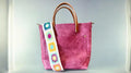 Full Grain Real Leather Pink Dog RokStar Crossbody or Shoulder Bag Purse