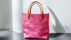 Full Grain Real Leather Pink Dog RokStar Crossbody or Shoulder Bag Purse