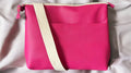 Full Grain Authentic Real Leather Zipper Fuchsia Mini Stevie Crossbody or Shoulder Bag Purse