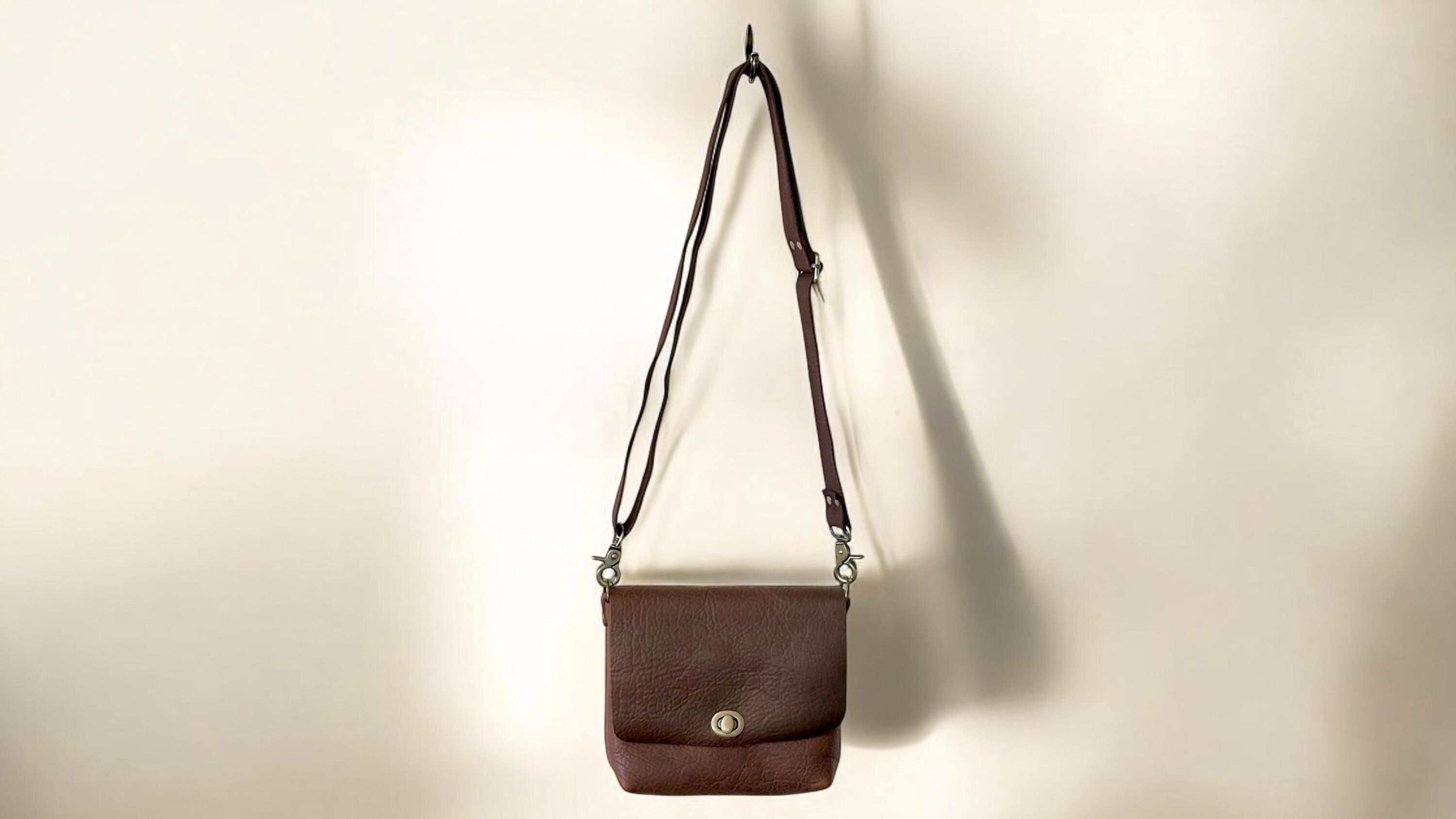 Full Grain Real Leather Authentic Brown Dog Rae Crossbody or Shoulder Bag Purse
