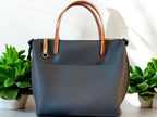 Full Grain Real Leather Zipper Pebbled Navy Super Stevie Crossbody or Shoulder Bag Purse