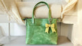 Full Grain Real Leather Zipper Granny Smith Super Stevie Crossbody or Shoulder Bag Purse