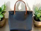 Full Grain Real Leather Zipper Pebbled Navy Super Stevie Crossbody or Shoulder Bag Purse