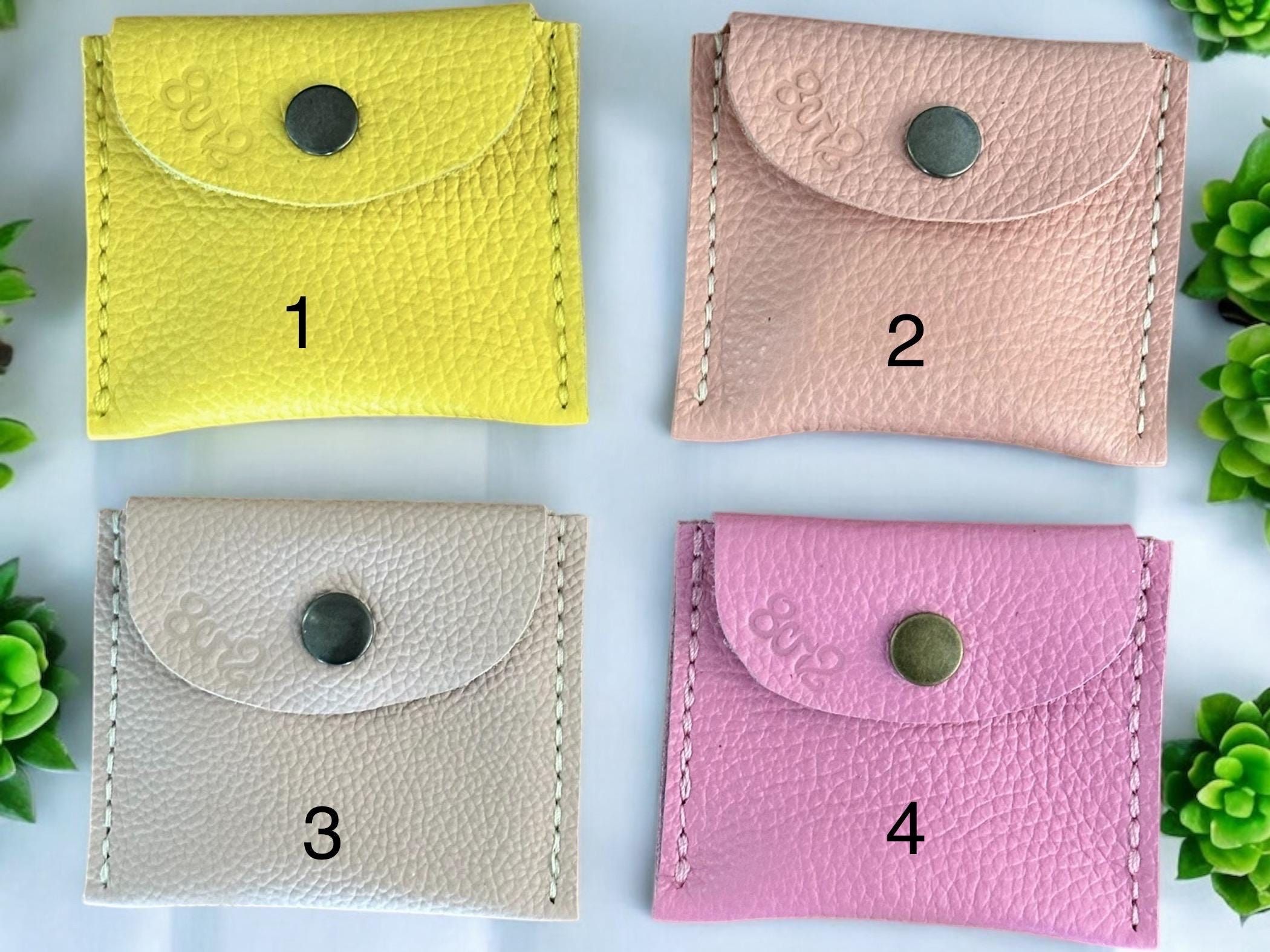 Real Genuine Authentic Pebbled Leather Hazel Coin Pouch