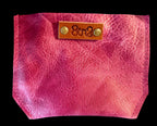 Full Grain Real Leather Zipper Pink Dog RokStar Crossbody or Shoulder Bag Purse