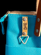Full Grain Real Leather Zipper Pebbled Aruba Super Stevie Crossbody or Shoulder Bag Purse