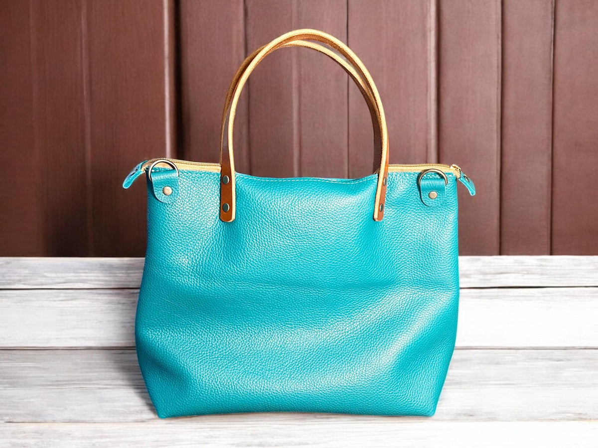 Full Grain Real Leather Zipper Pebbled Aruba Super Stevie Crossbody or Shoulder Bag Purse