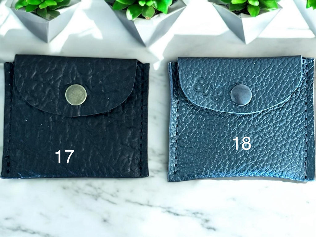 Real Genuine Authentic Pebbled Leather Hazel Coin Pouch