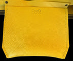 Handcrafted Full Grain Leather Crossbody Bag - Sunshine Yellow Pebbled Purse