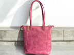 Full Grain Real Leather Zipper Pink Dog Hartlee Crossbody or Shoulder Bag Purse