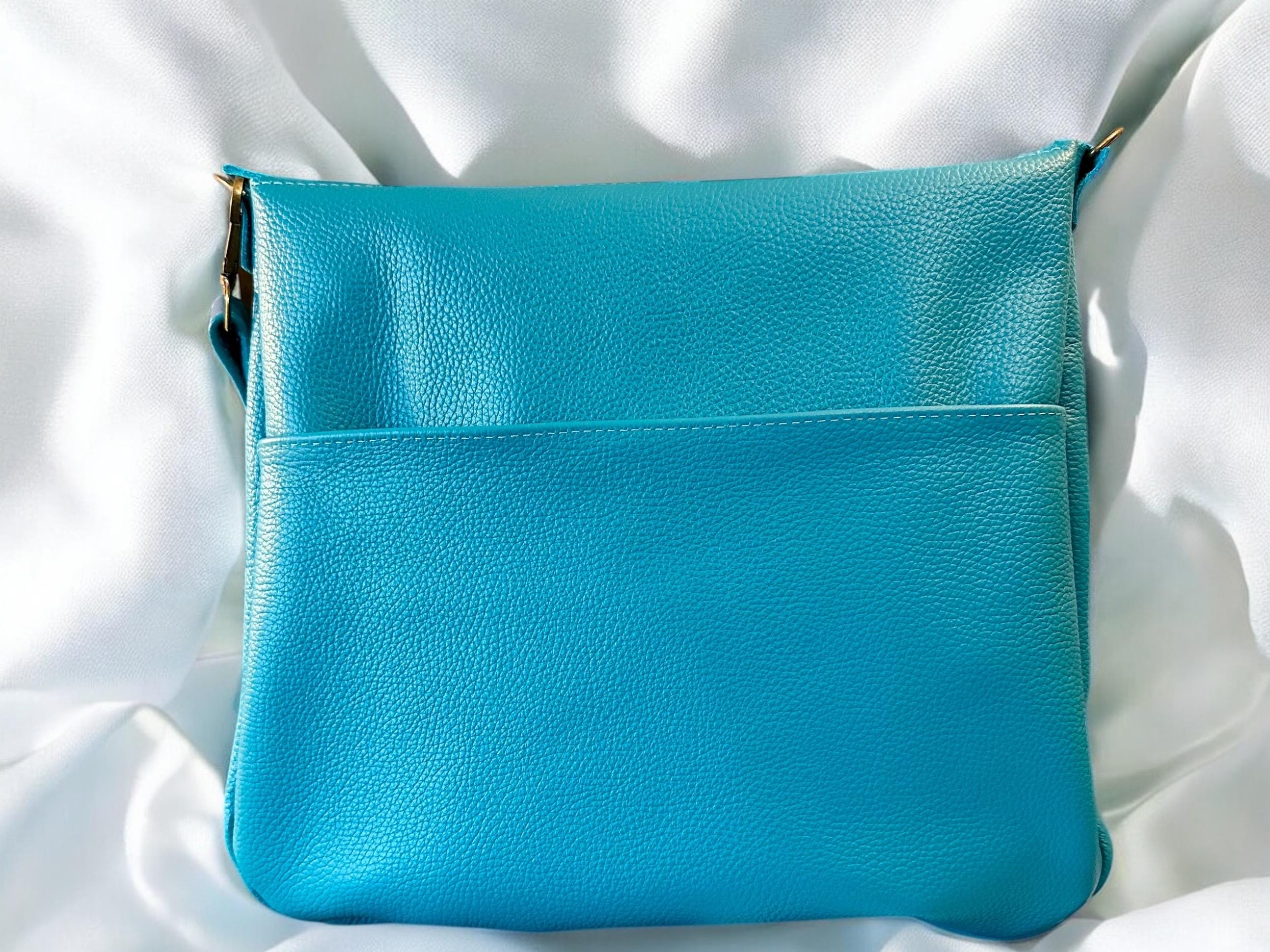 Full Grain Leather Zipper Aruba Boho Crossbody Bag Shoulder Purse - Large