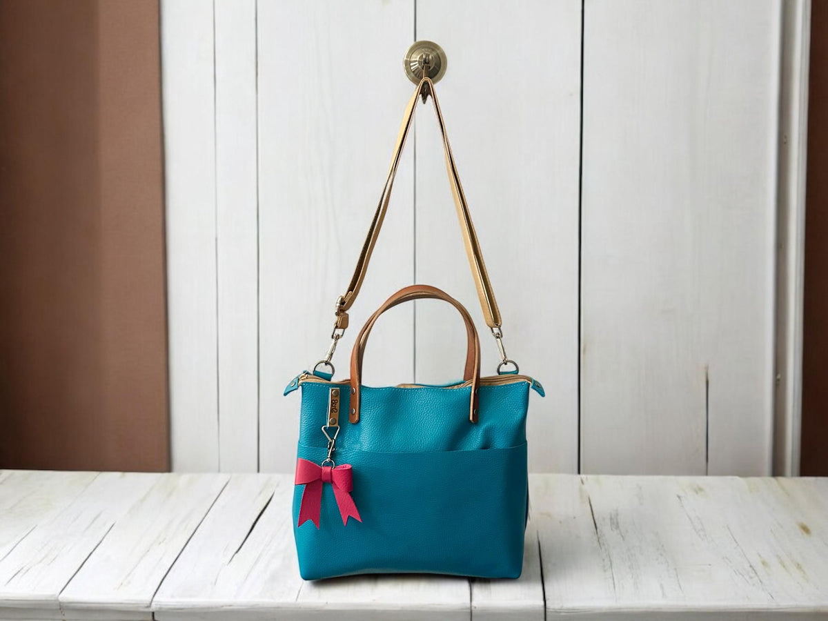 Full Grain Real Leather Zipper Pebbled Aruba Super Stevie Crossbody or Shoulder Bag Purse