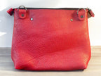 Handcrafted Full Grain Leather Crossbody Bag - Red Mini Stevie Purse