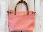 Full Grain Leather Zipper Pebbled Blush Pink Super Stevie Crossbody or Shoulder Bag Purse