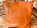 Full Grain Real Leather Autumn Orange Dog Hartlee Crossbody or Shoulder Bag Purse