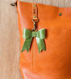 Full Grain Real Leather Autumn Orange Dog Hartlee Crossbody or Shoulder Bag Purse